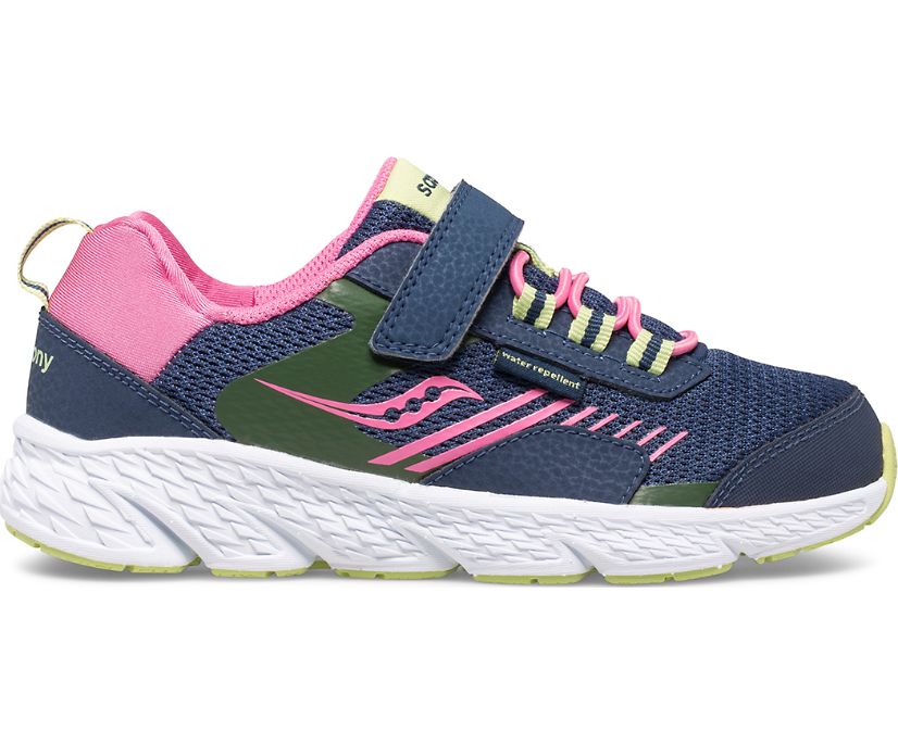 Saucony Wind Shield A/C Kids' Sneakers Navy / Green / Pink | AU 781QMAZ